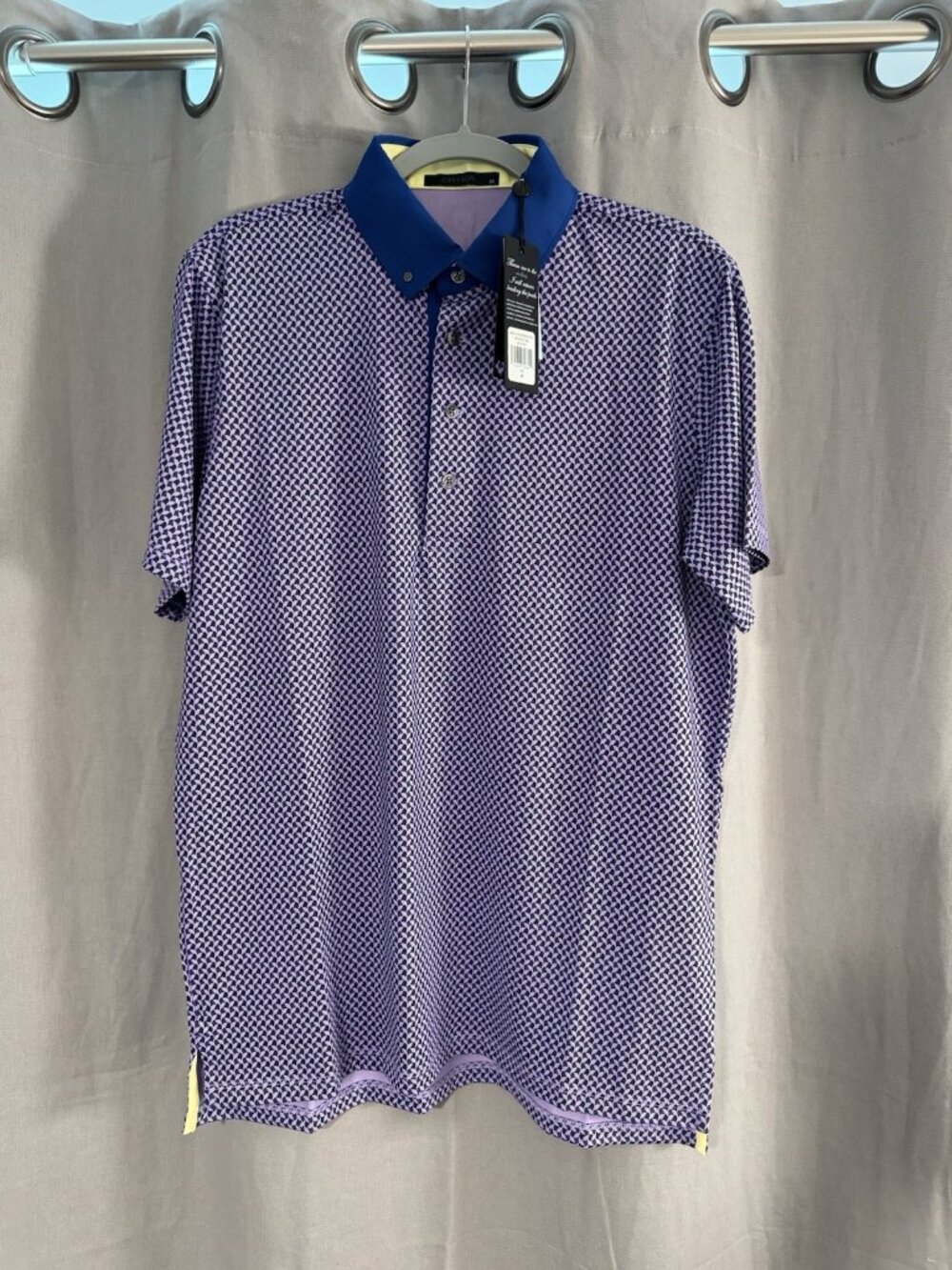Greyson Wolf Whisperer Golf Polo Men's M Purple